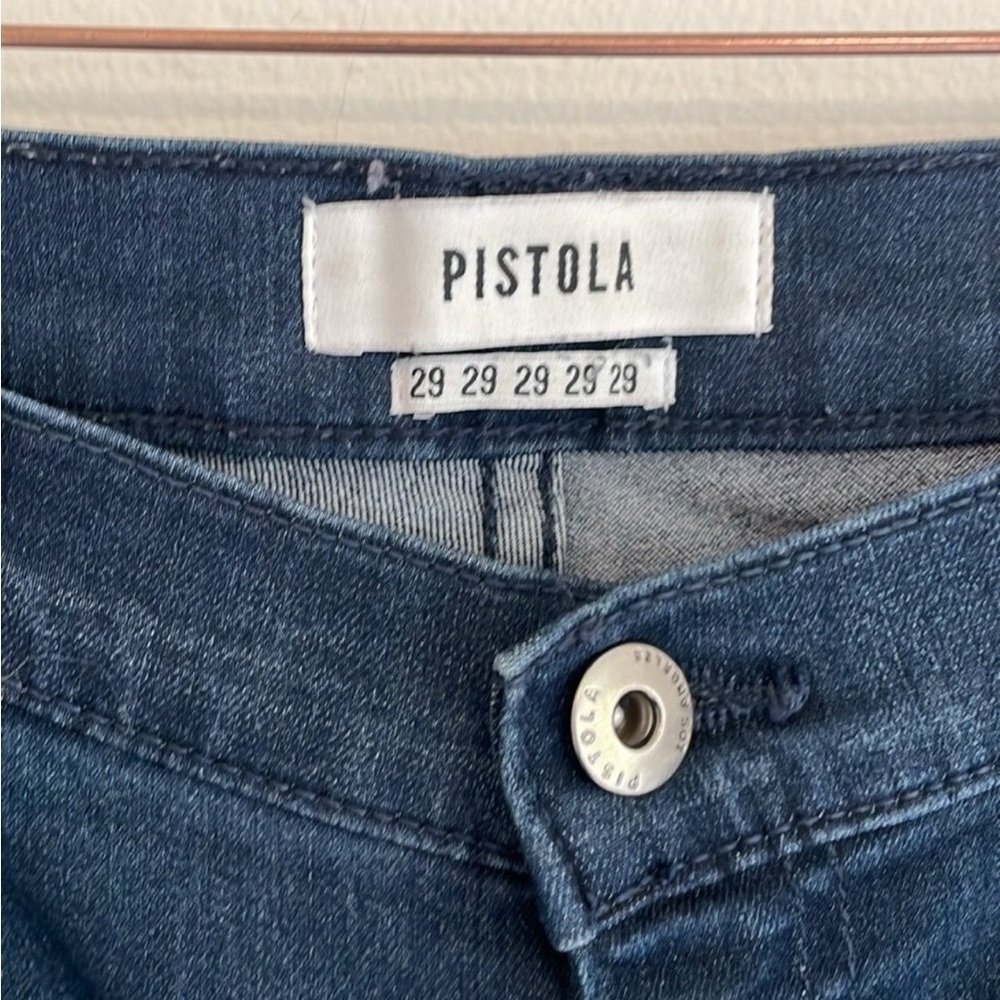 Pistola Dark Deep Blue Wash High Rise Skinny Jeans Size 29 - Picture 4 of 7